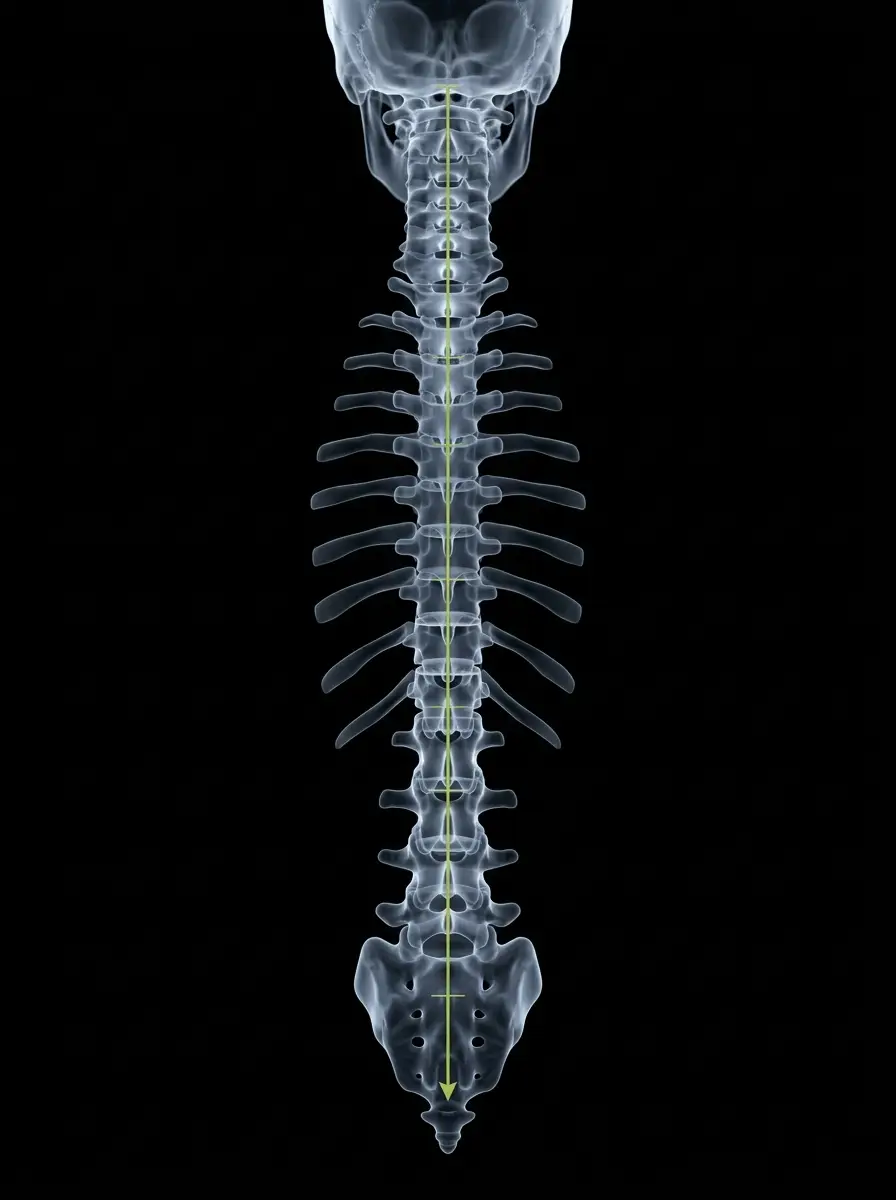 3D spine illustration showing Y-axis decompression